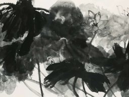 S014 夏雨墨---一夜花開十里香 69x138cm 水墨 2005